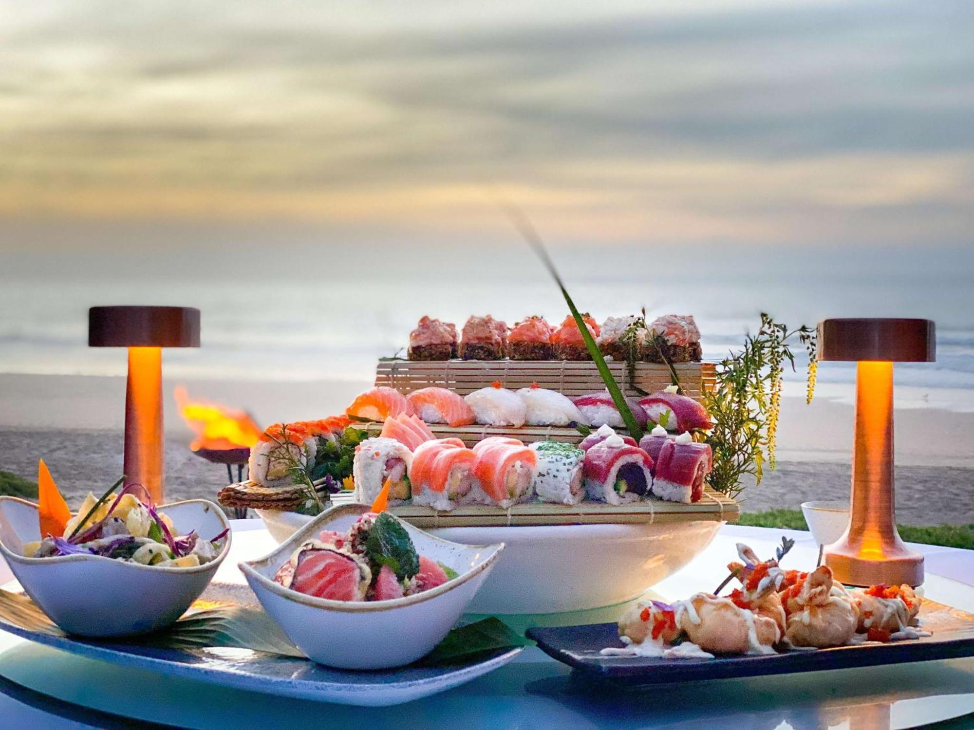 Mazagan Beach & Golf Resort Provincia di Provincia di El Jadida Esterno foto Sushi at the beach